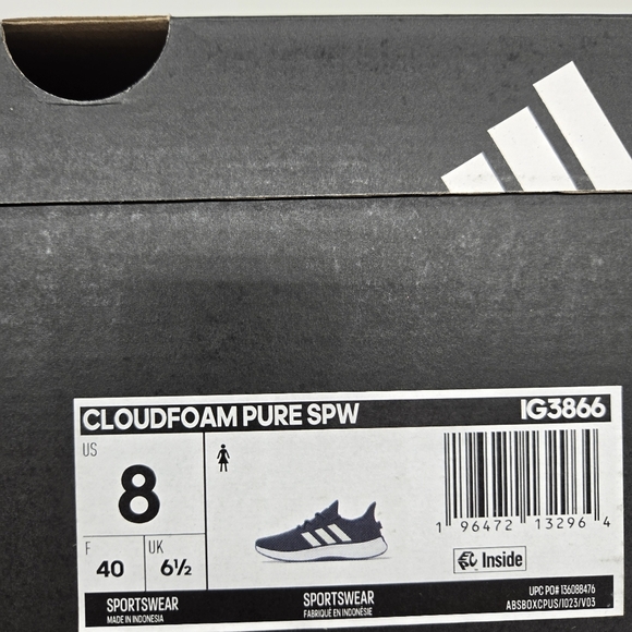 New adidas Cloudfoam Pure 'Legend Ink Orbit Grey' Women's Running Shoes Size 8 - Picture 8 of 8